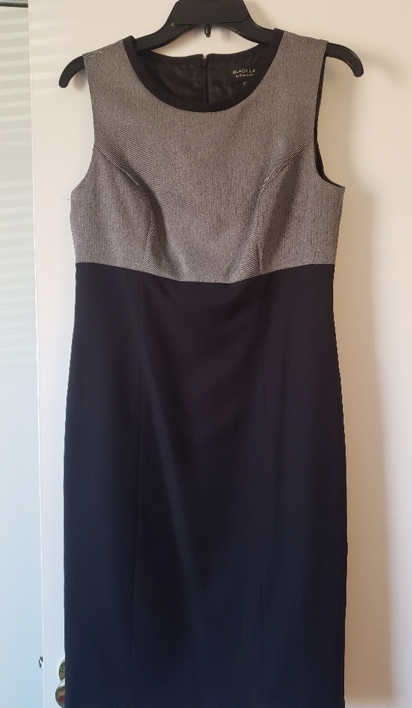 Mid length black and grey dress